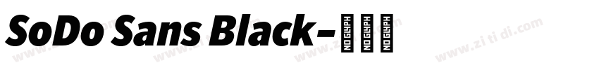 SoDo Sans Black字体转换